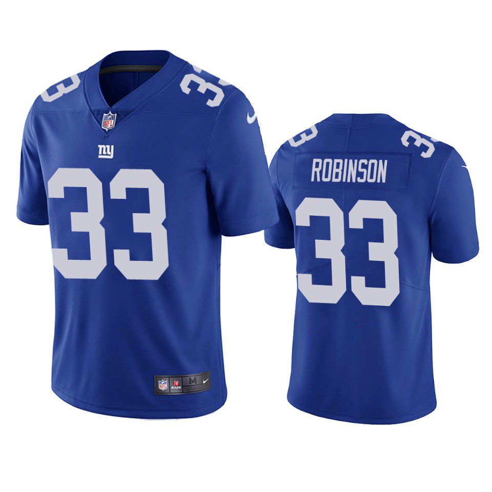 Men New York Giants 33 Aaron Robinson Nike Royal Vapor Limited NFL Jersey